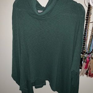 Free people beach green open back sz m